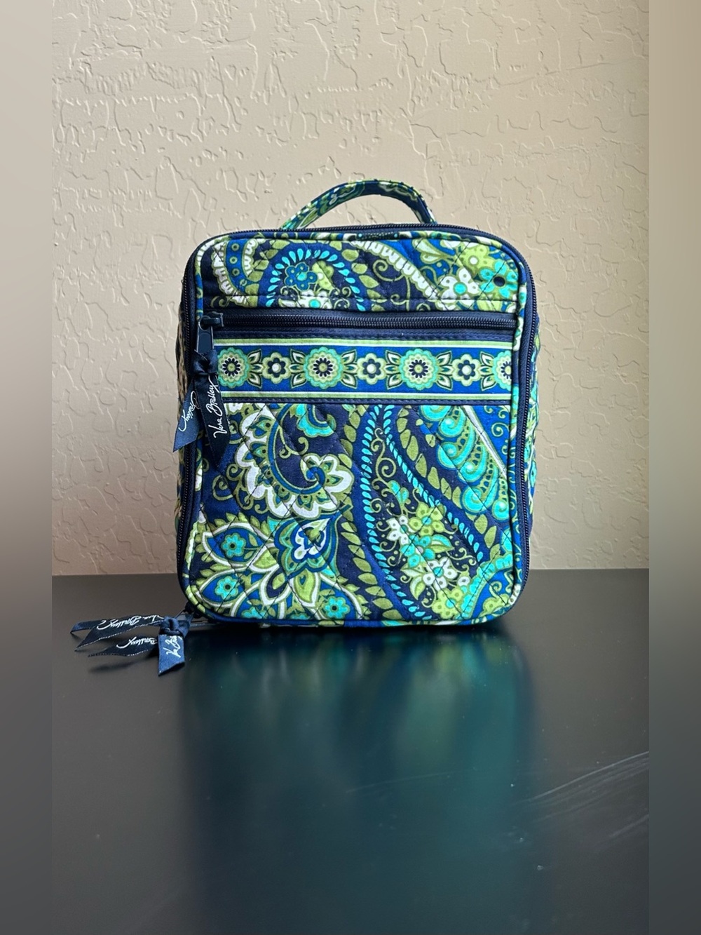 Vera Bradley Green Paisley Lunch Bag